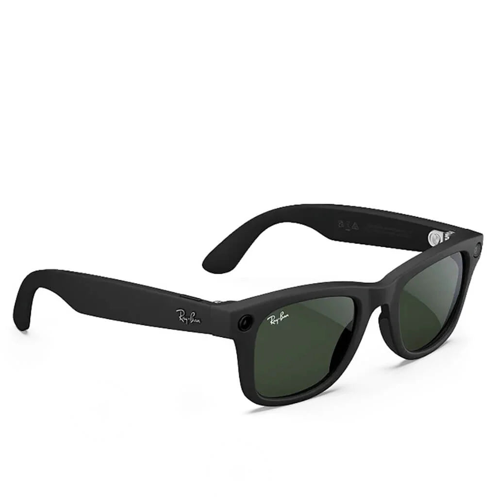 Meta Wayfarer Large Matte Black Transitions Graphite Green