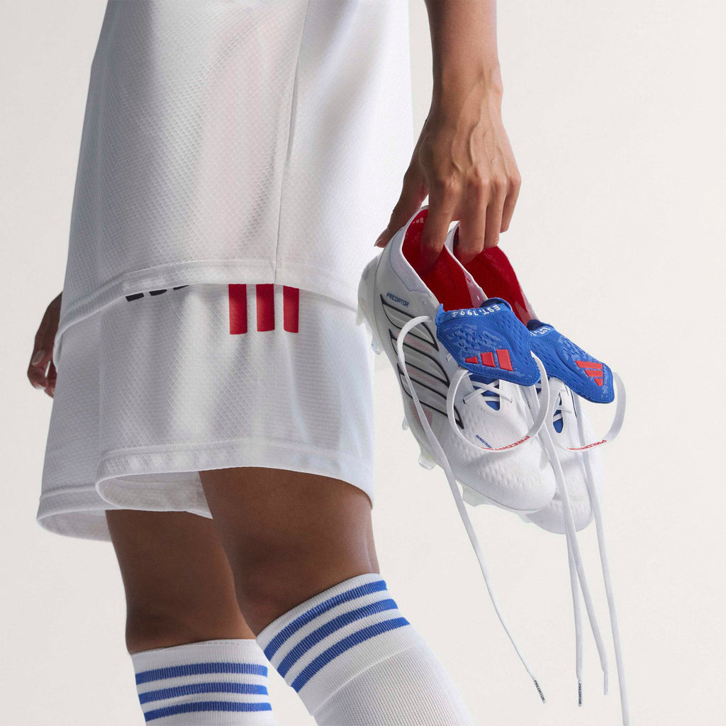 adidas Predator Elite Fold Over Tongue FG Firm Ground Mens Soccer Cleats White Zero Metallic Blue