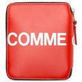 Comme des Garcons Huge Logo Leather Wallet Red
