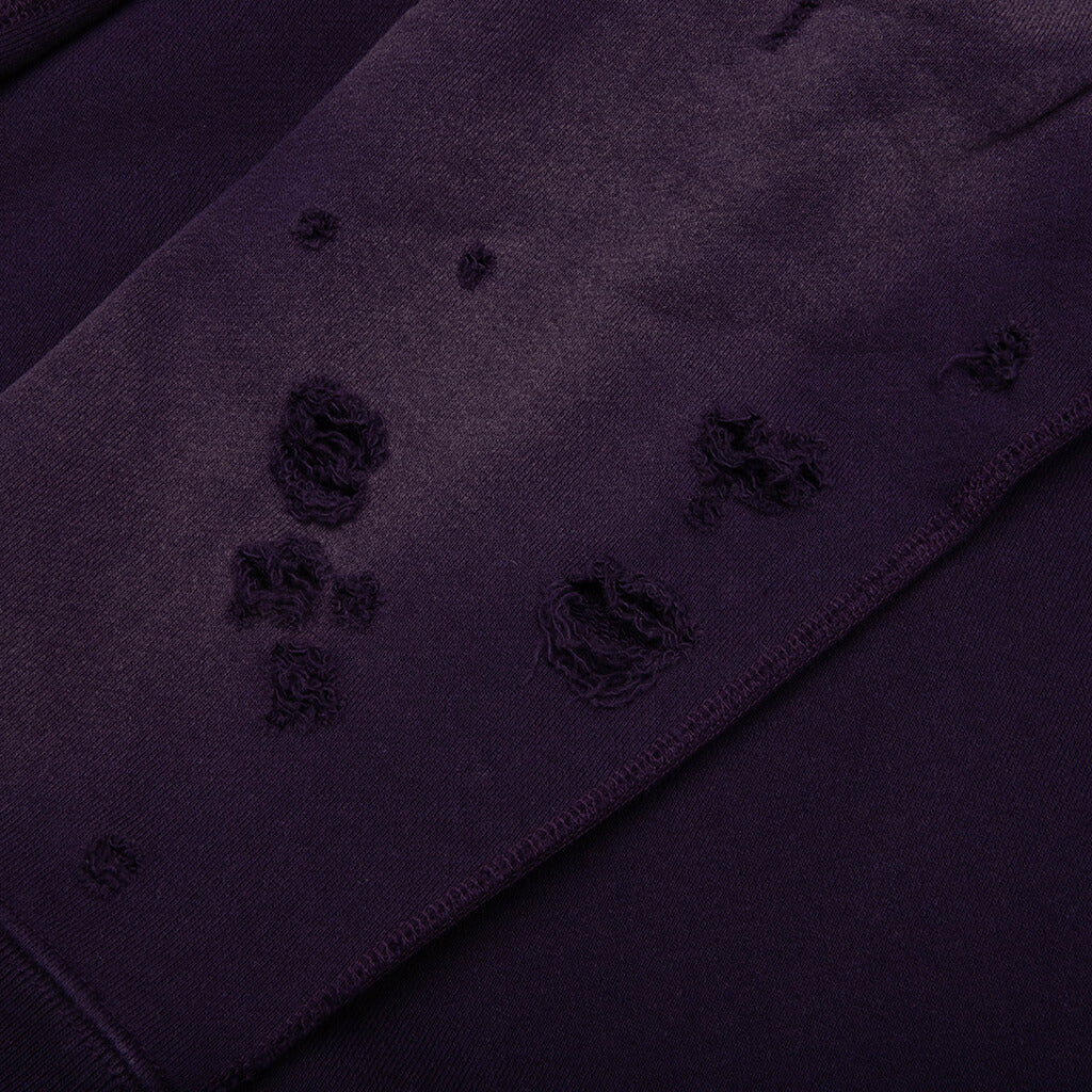 Deconstructed Sweatshirt Purple