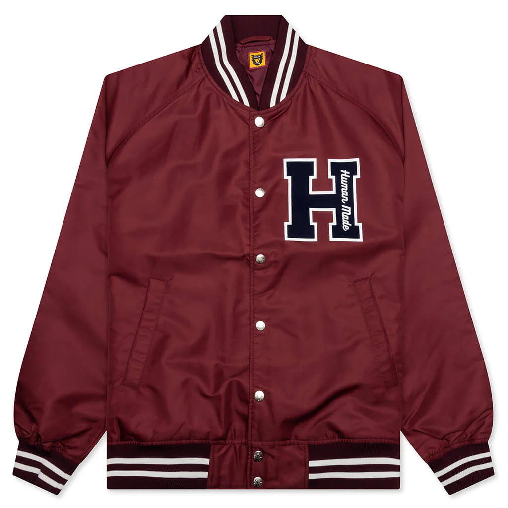 Nylon Stadium Jacket Burgundy