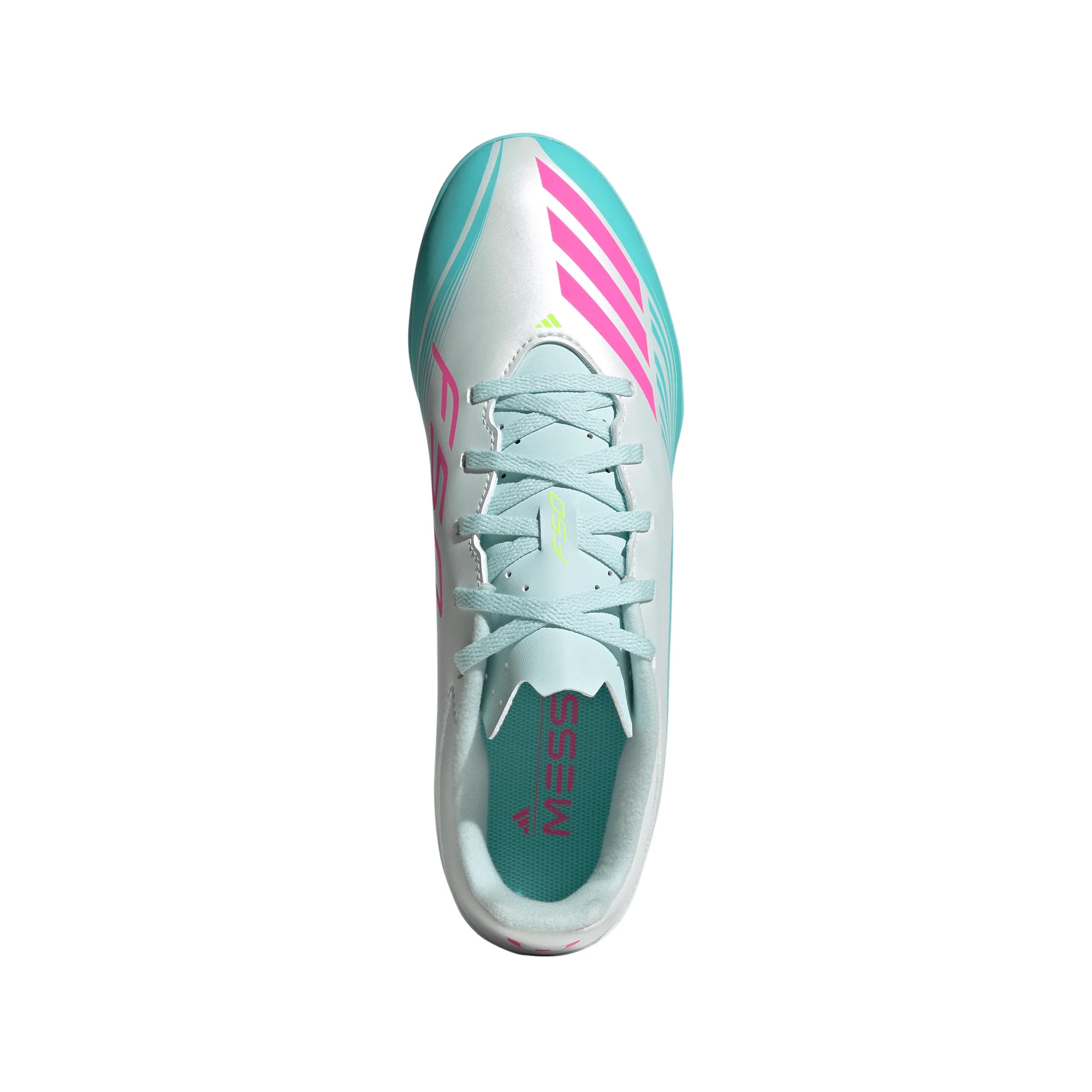 adidas F50 Messi Club TF Turf Mens Soccer Cleats White Pink Aqua