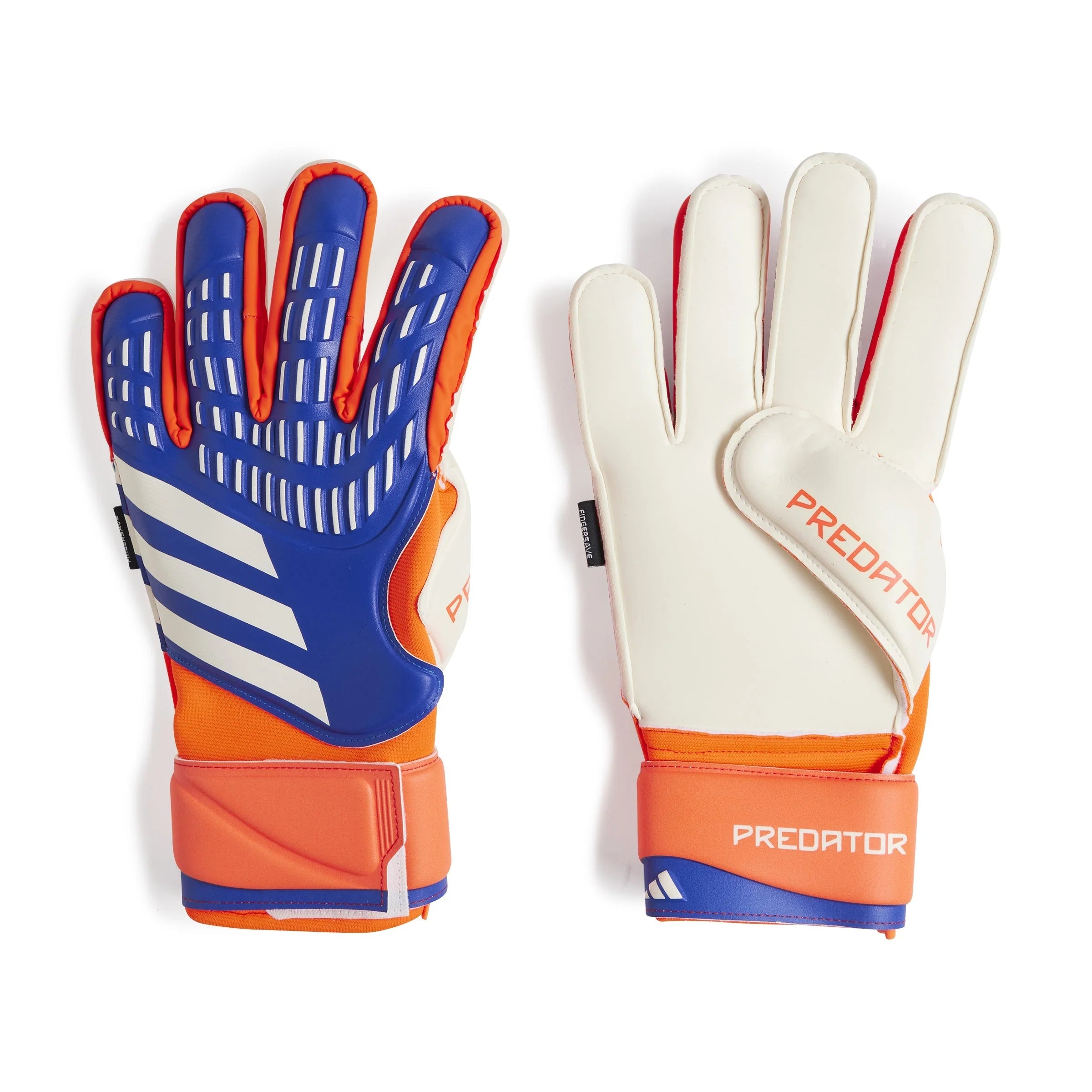 adidas Predator Match Fingersave Goalkeeper Gloves Lucid Blue Red White