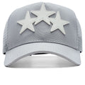 Three Star Trucker Hat Grey