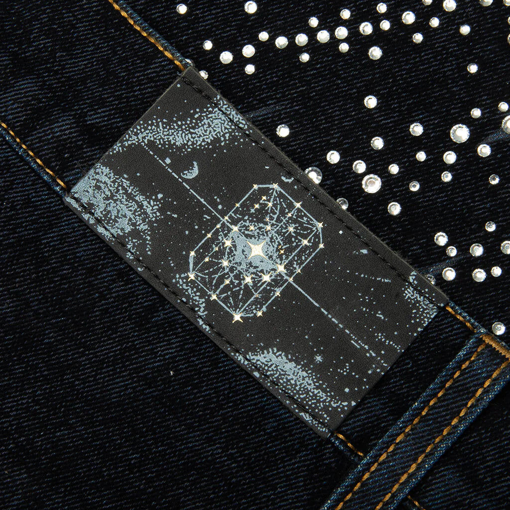 20K Diamond Starlight Denim Shorts Blue