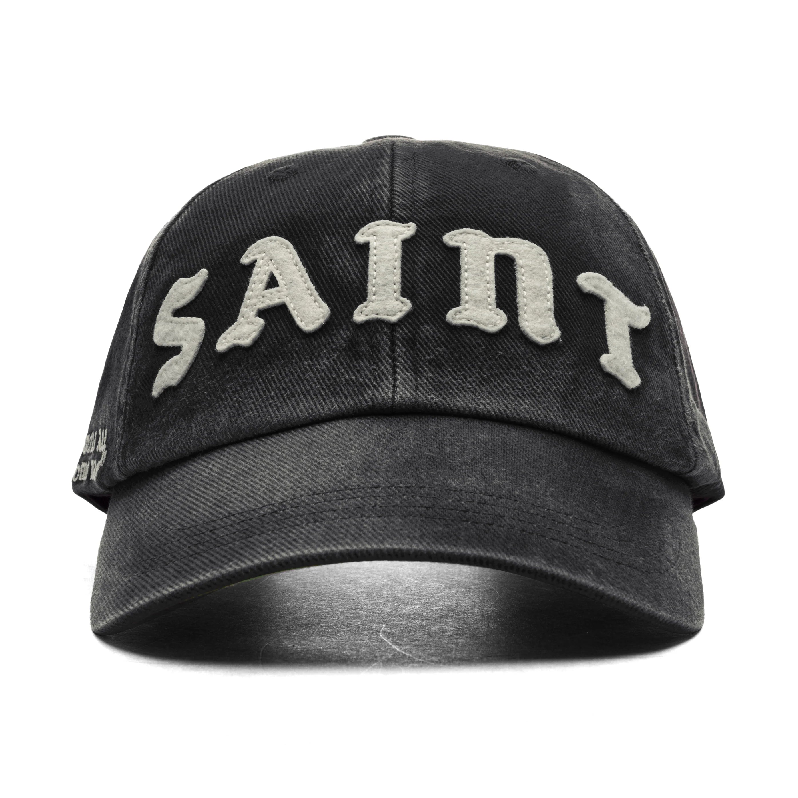 6 Panel Saint Cap Black