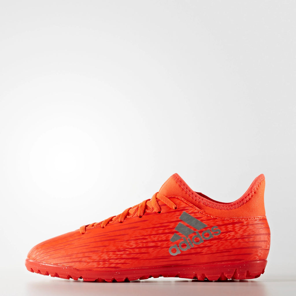 adidas X 163 TF Turf Youth Soccer Cleats Solar Red Silver Metallic Hi Res Red