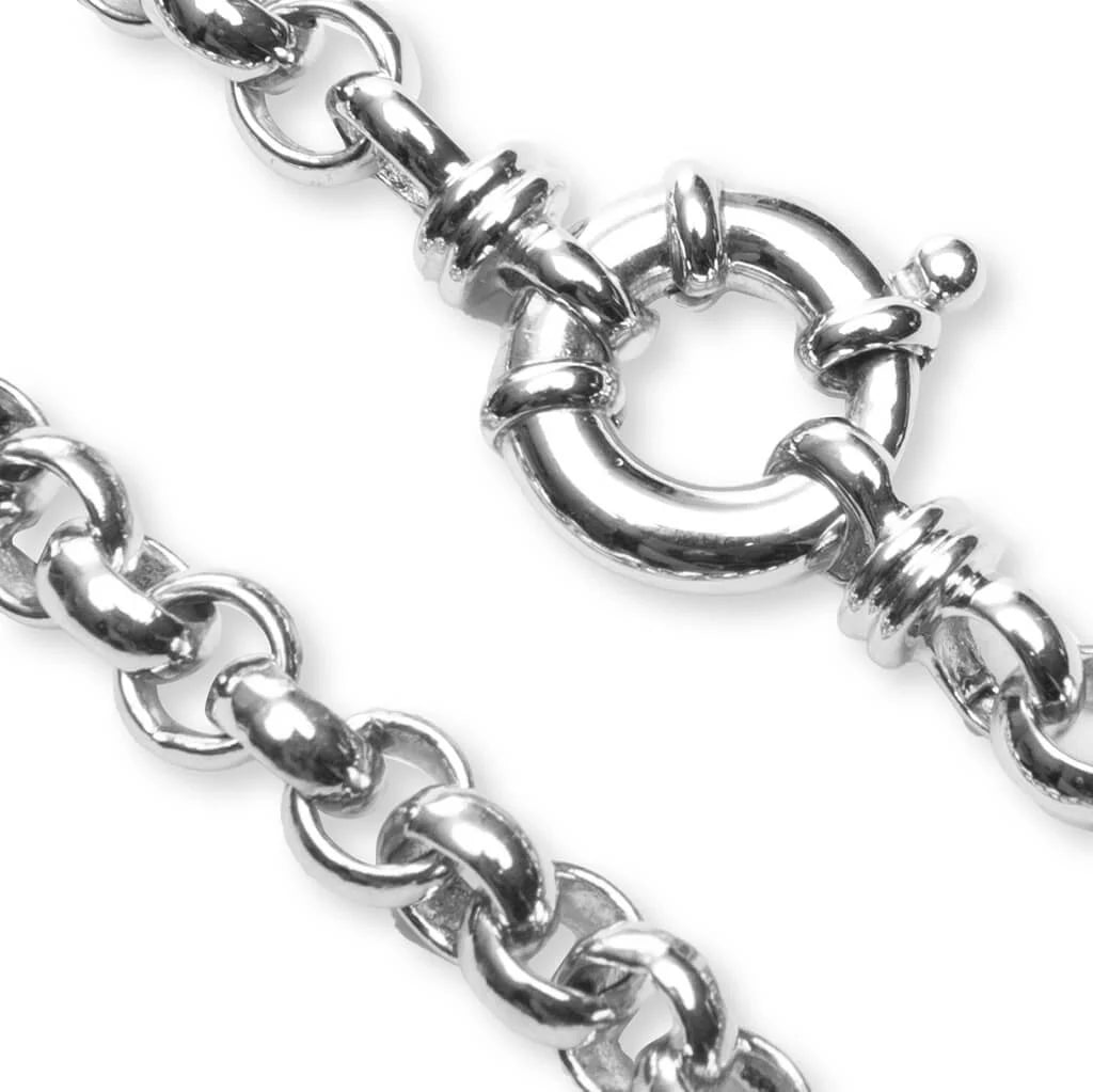 Thick Rolo Bracelet 925 Sterling Silver