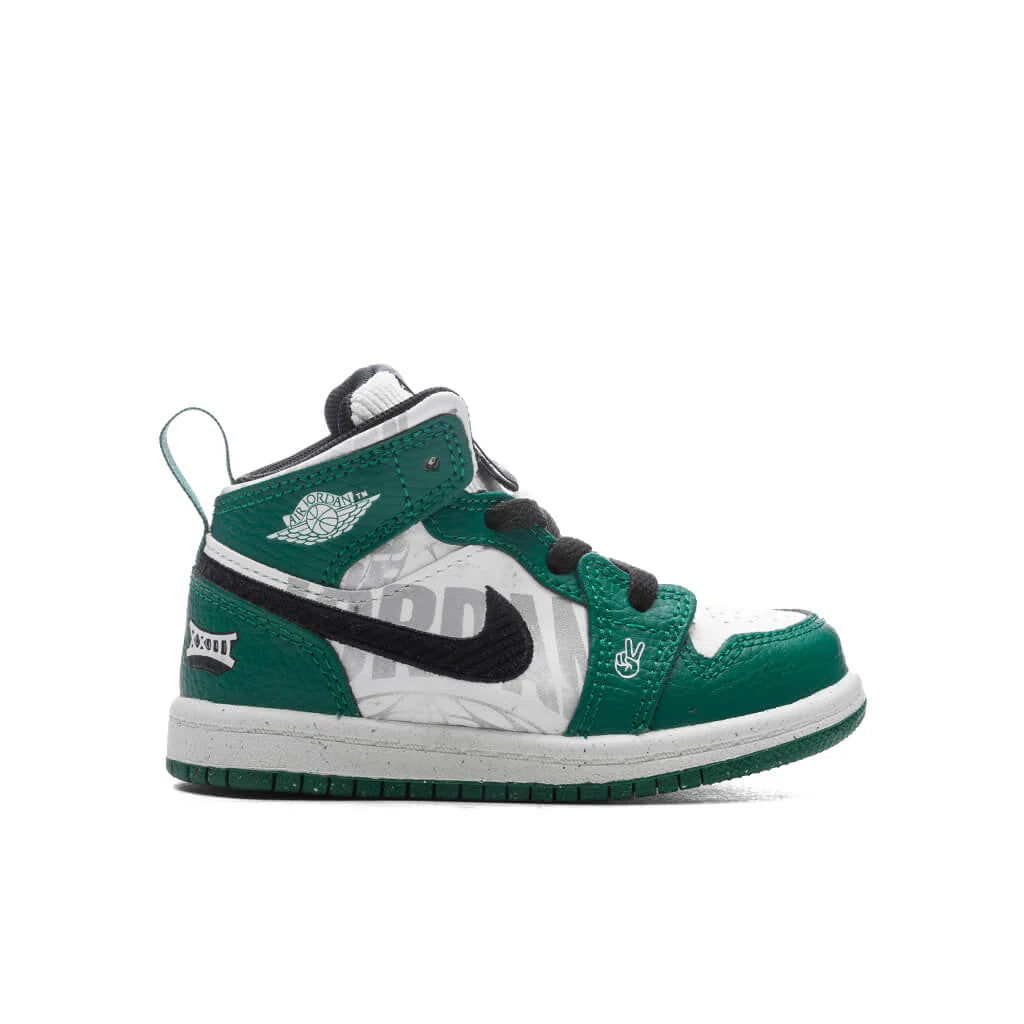 Jordan 1 Mid SE TD Pine Green Sail Black Team Orange