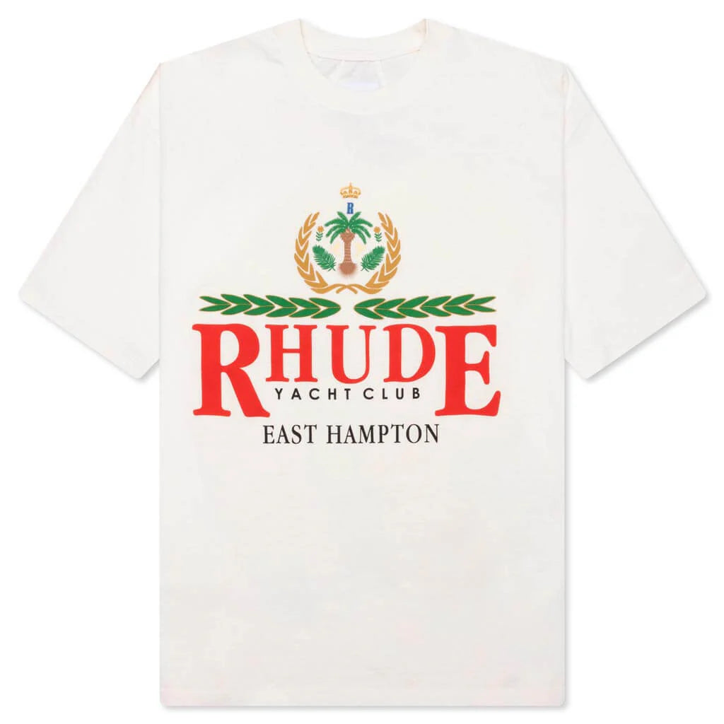 East Hampton Crest Tee Vintage White