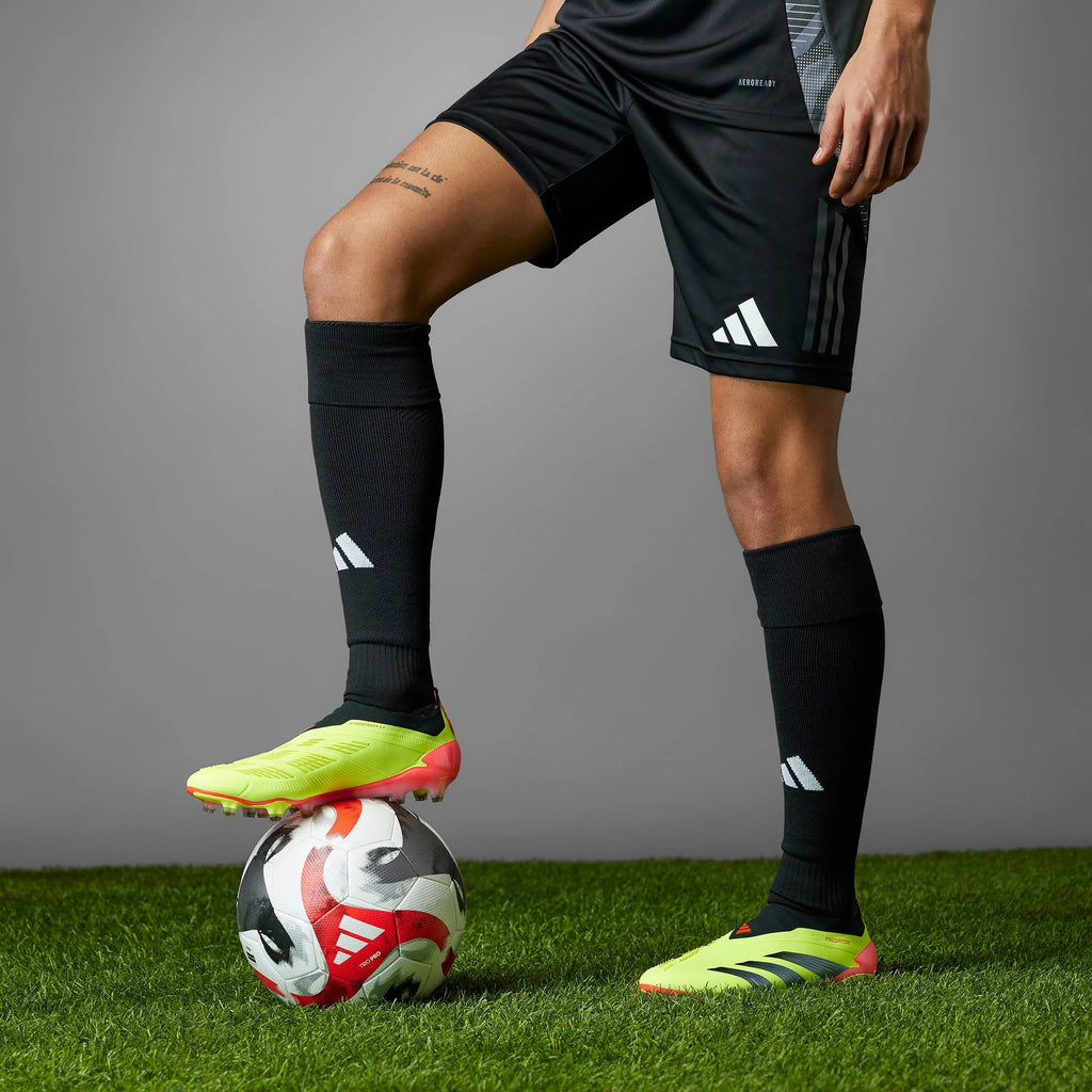 adidas Predator Elite Laceless FG Laceless Firm Ground Soccer Cleats Solar Yellow Black Solar Red