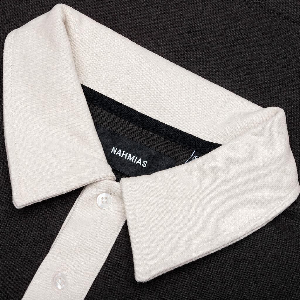 Collegiate S S Polo Shirt Off Black