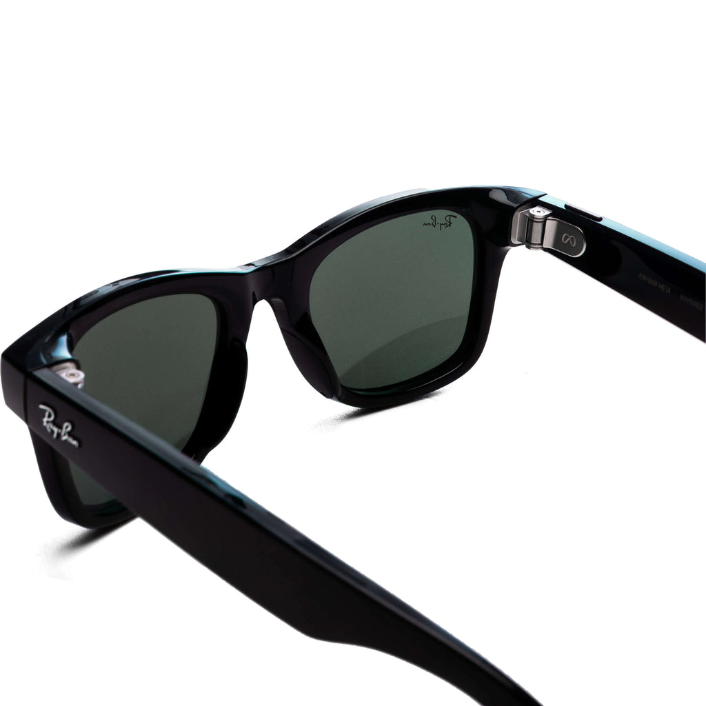 Meta Wayfarer Gen 2 Shiny Black G 15 Green