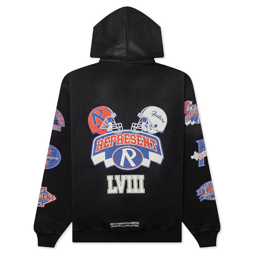 Feature x Represent Champions Hoodie Stained Black