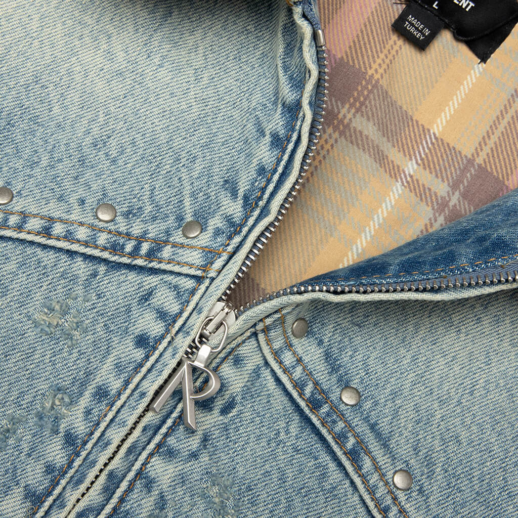 Represent x Guns N Roses Denim Jacket Light Vintage Blue