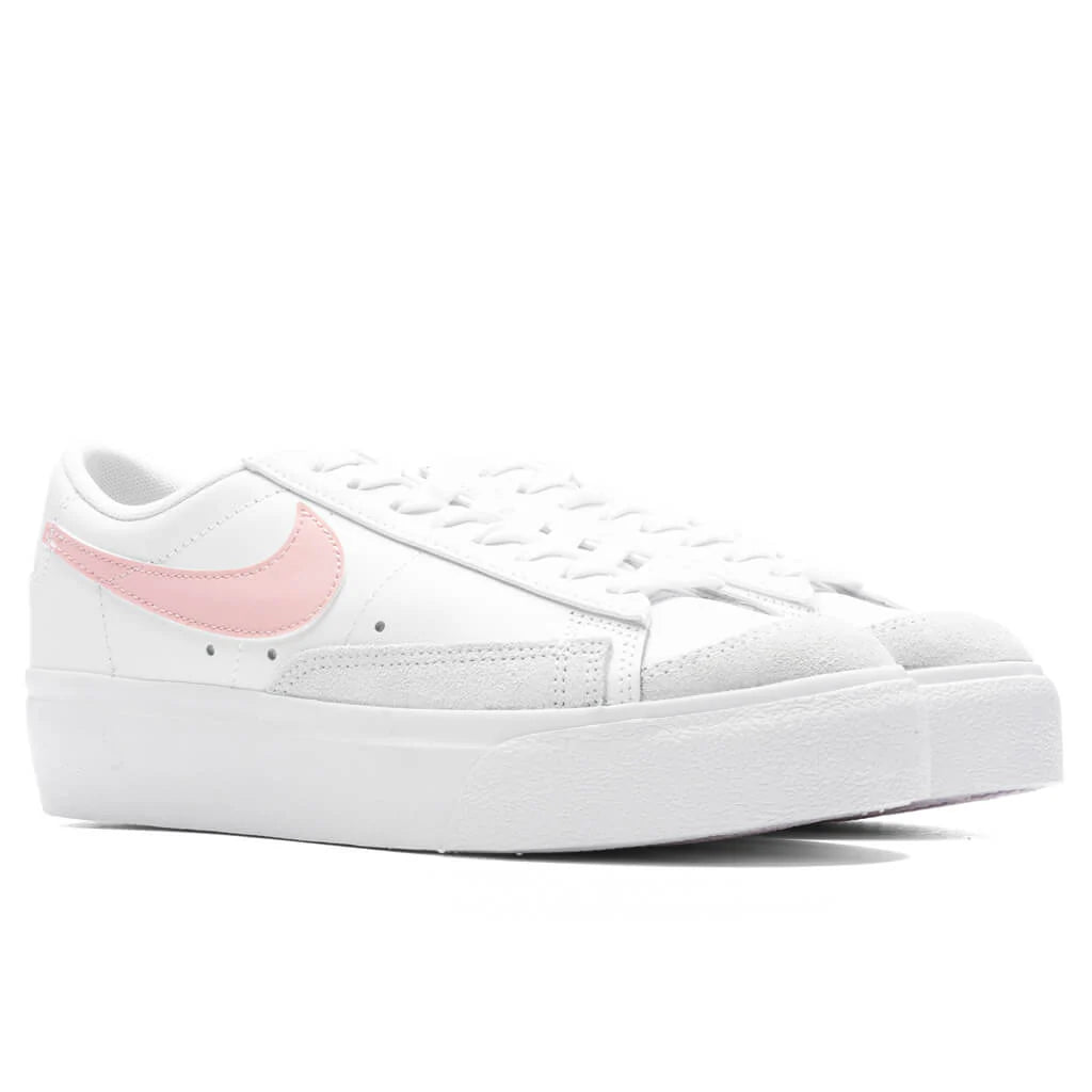 Womens Blazer Low Platform White Pink Glaze