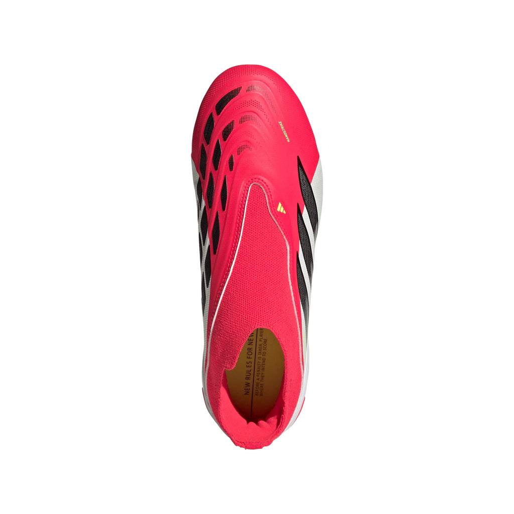 adidas Predator League Laceless FG Firm Ground Youth Soccer Cleats Red Black White
