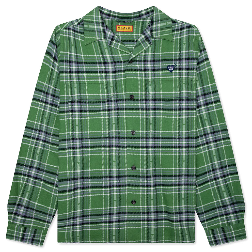 Flannel Check Shirt Green
