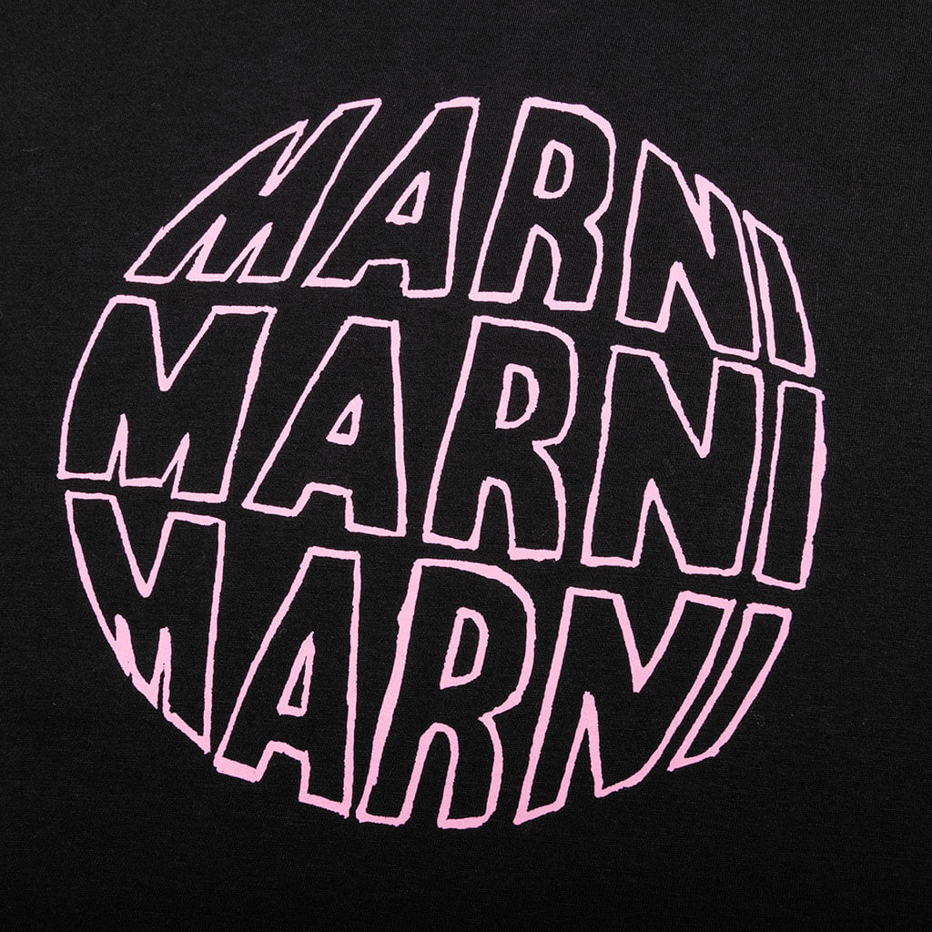 Circular Logo T Shirt Black
