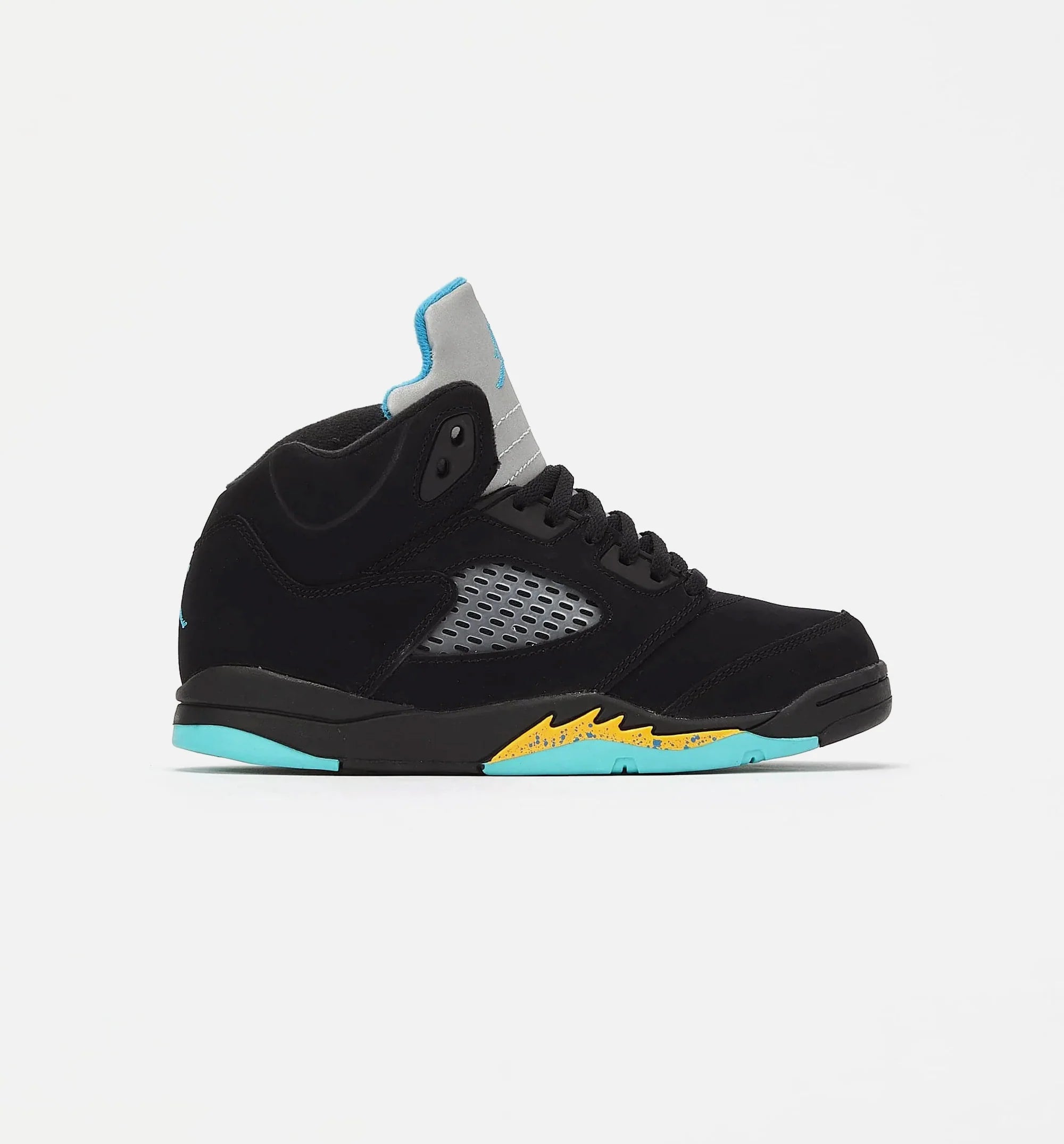 Air Jordan 5 Retro Aqua Preschool Lifestyle Shoe Black Aqua