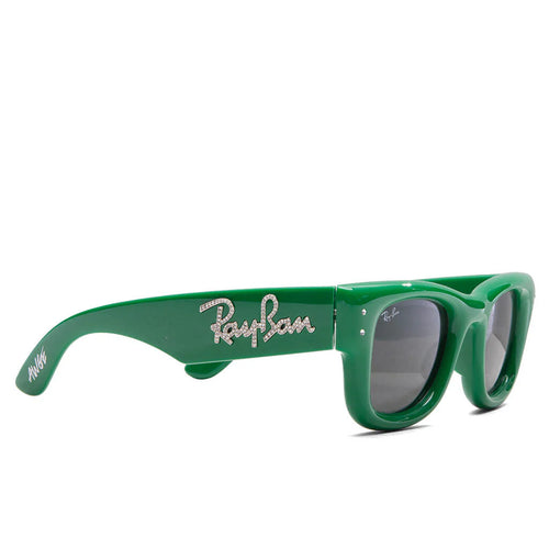 Ray Ban x AAP Rocky Wayfarer Puffer Crystal Edition Green Strass