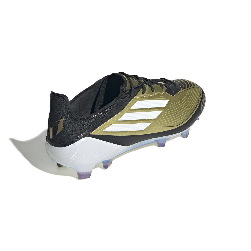 adidas F50 Elite FG Messi Firm Ground Soccer Cleats Gold White Black