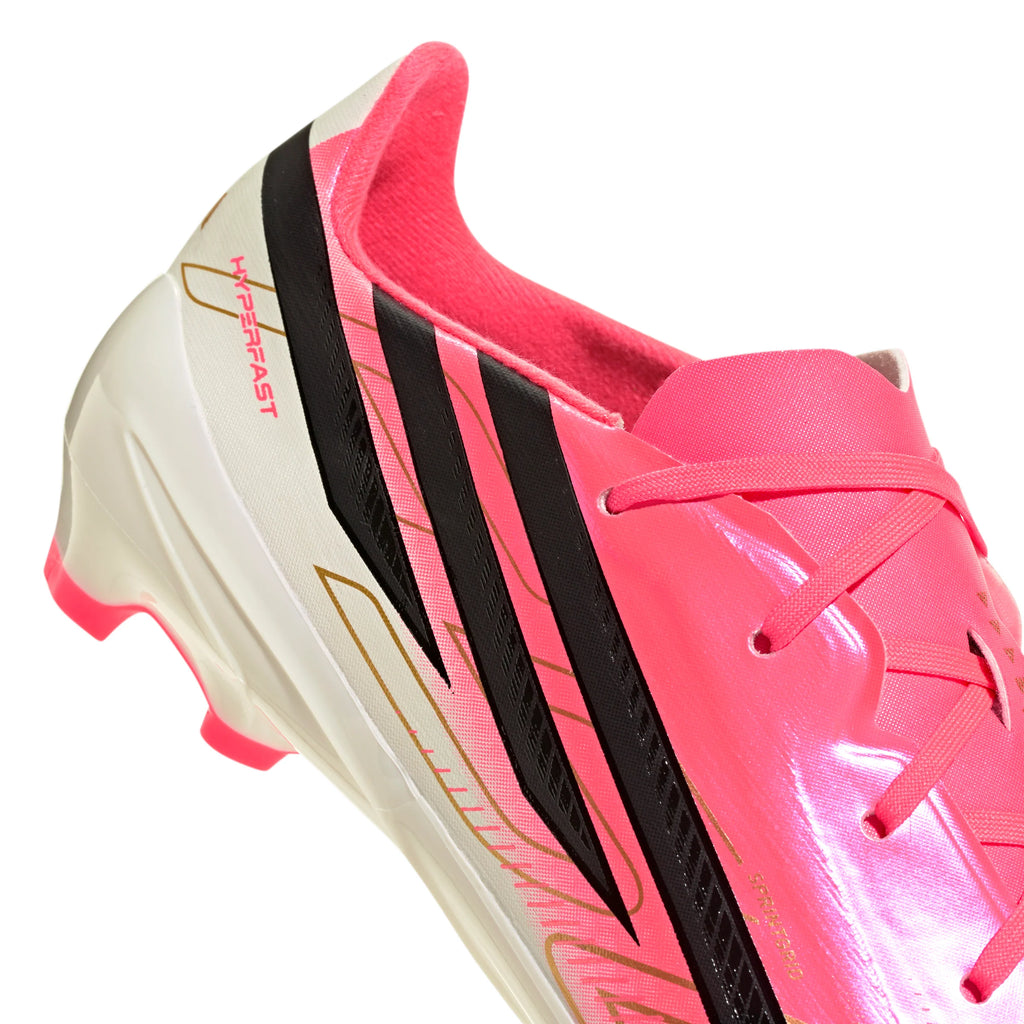 adidas F50 Hyperfast League Firm Ground Youth Soccer Cleats Turquesa Black Gold