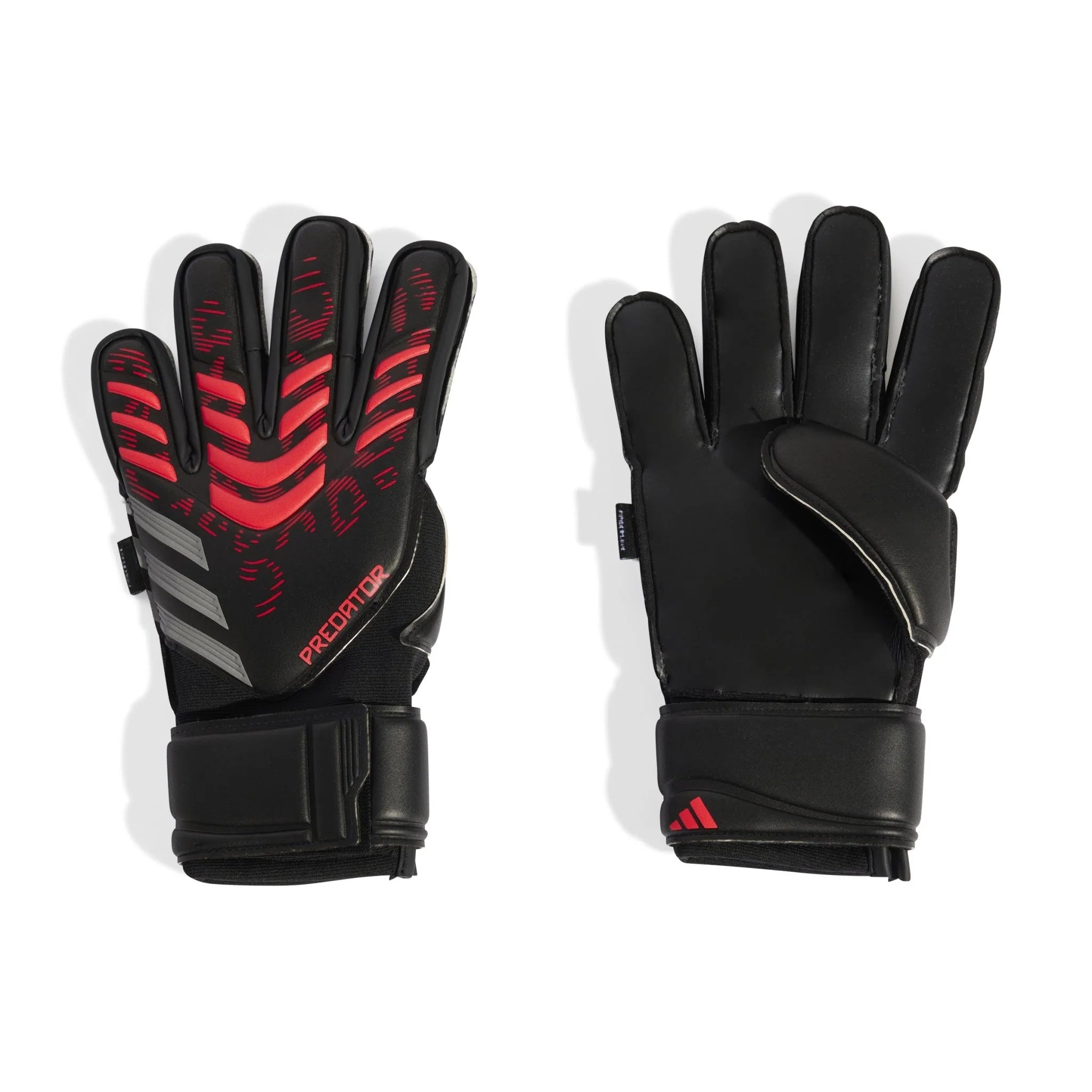 adidas Predator Match Fingersave Goalkeeper Gloves Black Red