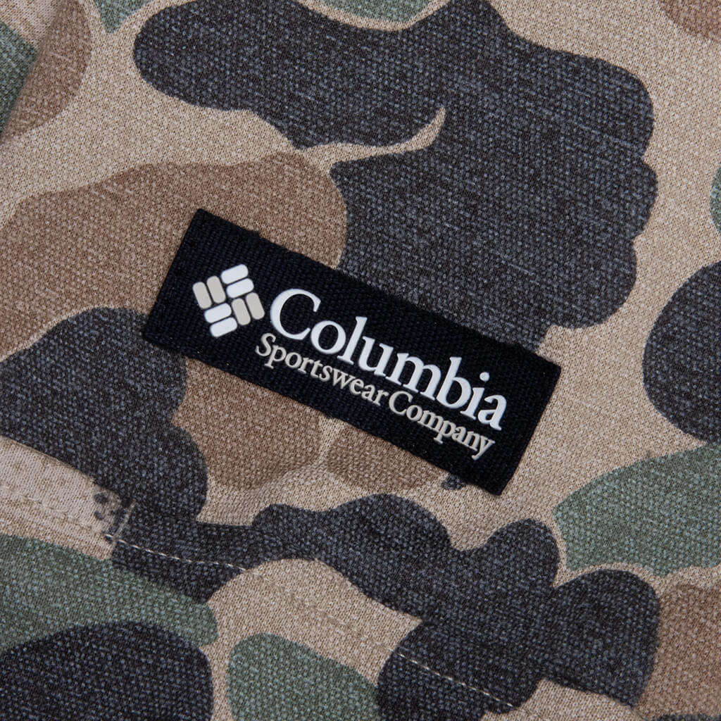 CSC 1938 V1 Printed L S Tee British Tan Duck Camo