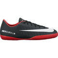 Nike Jr MercurialX Vapor XI IC Indoor Soccer Shoes Black White Grey Red