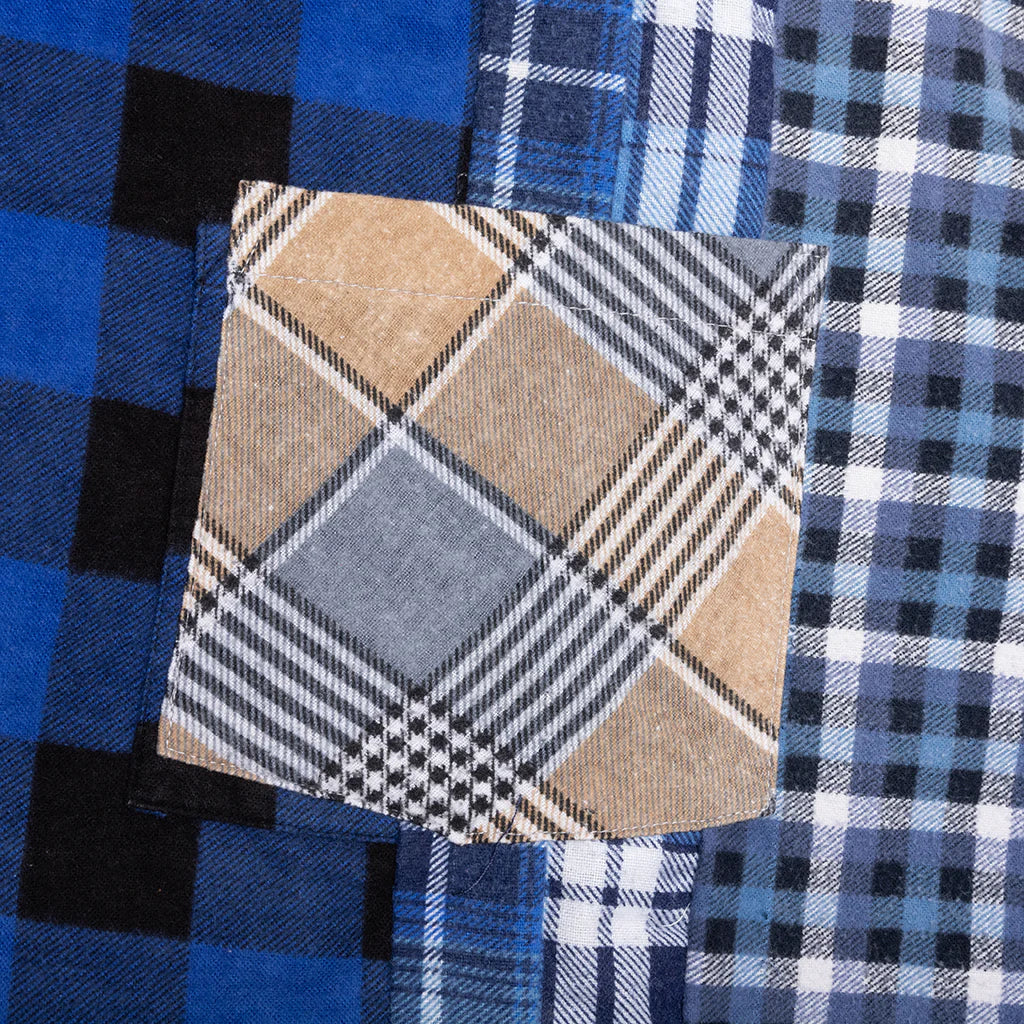 7 Cuts Wide Flannel Shirt Assorted