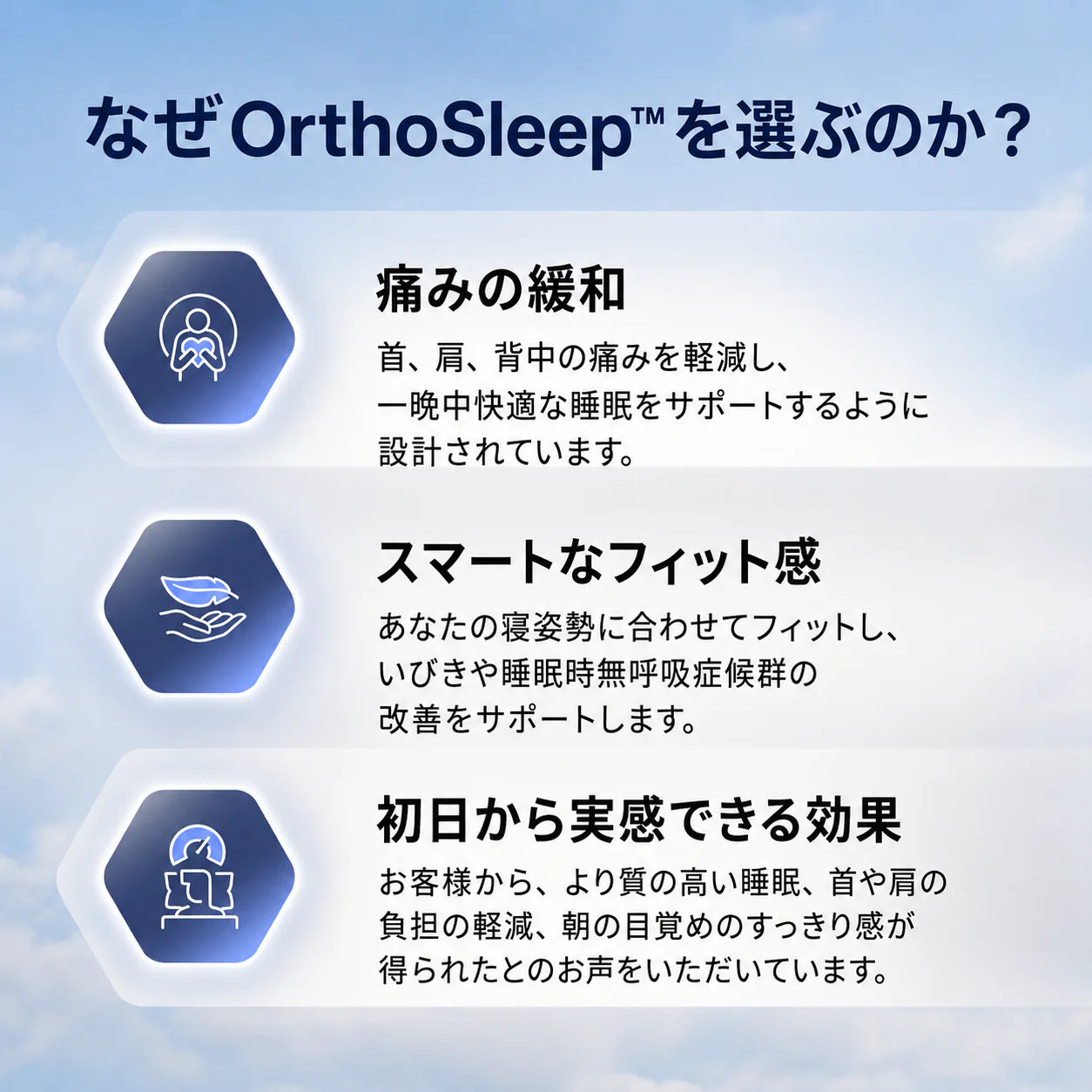 OrthoSleep 頸椎サポート枕