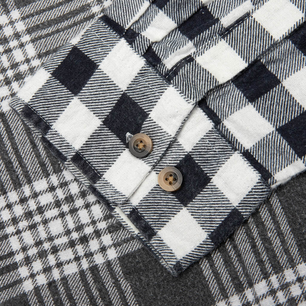 Ribbon Wide Flannel Shirt Assorted