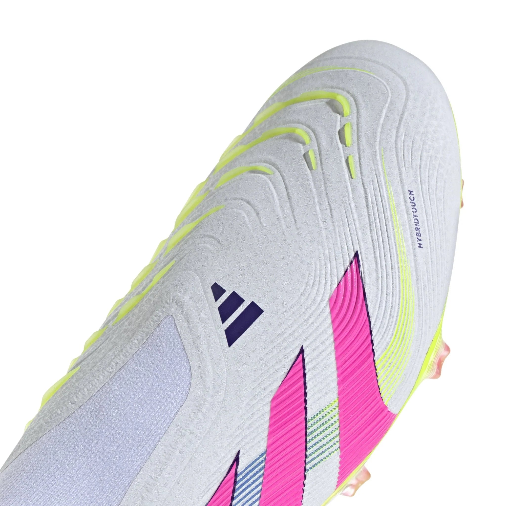 adidas Predator Elite Laceless FG Laceless Firm Ground Soccer Cleats White Lucid Pink Lucid Lemon