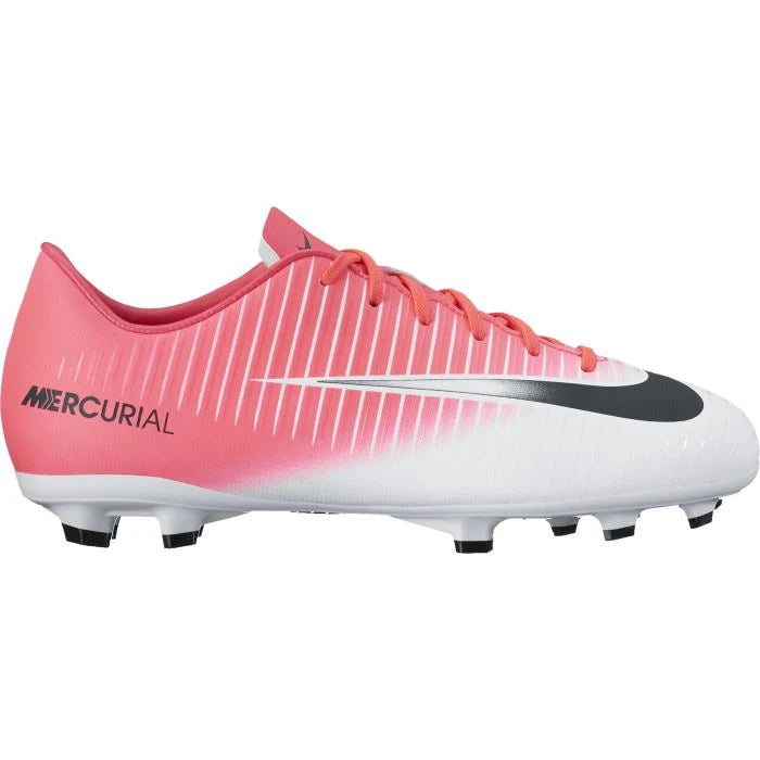 Nike Mercurial Vapor XI FG Firm Ground Soccer Cleats White Crimson
