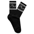 Script Logo Sock Black Light Blue