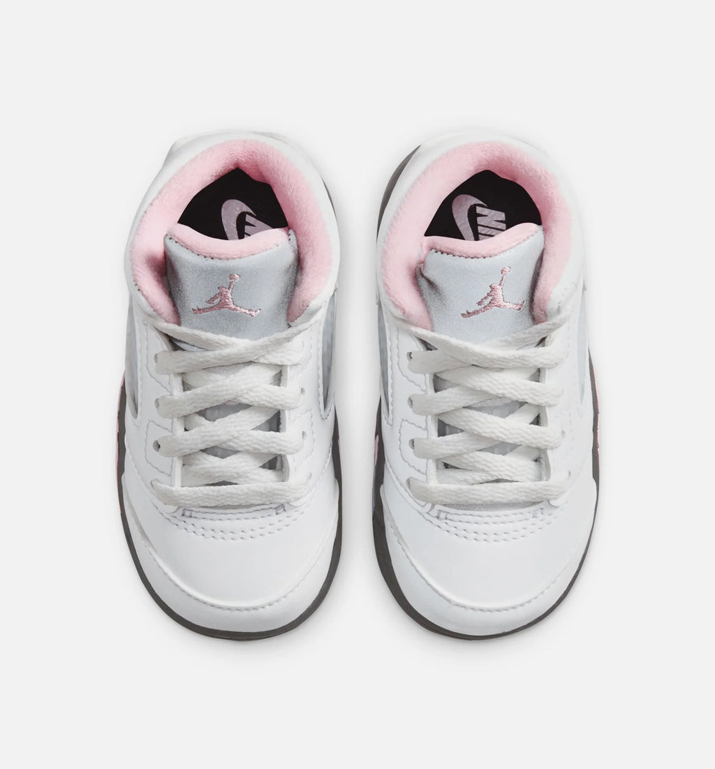 Air Jordan 5 Retro Medium Soft Pink Infant Toddler Lifestyle Shoe White Black Medium Soft Pink Free Shipping