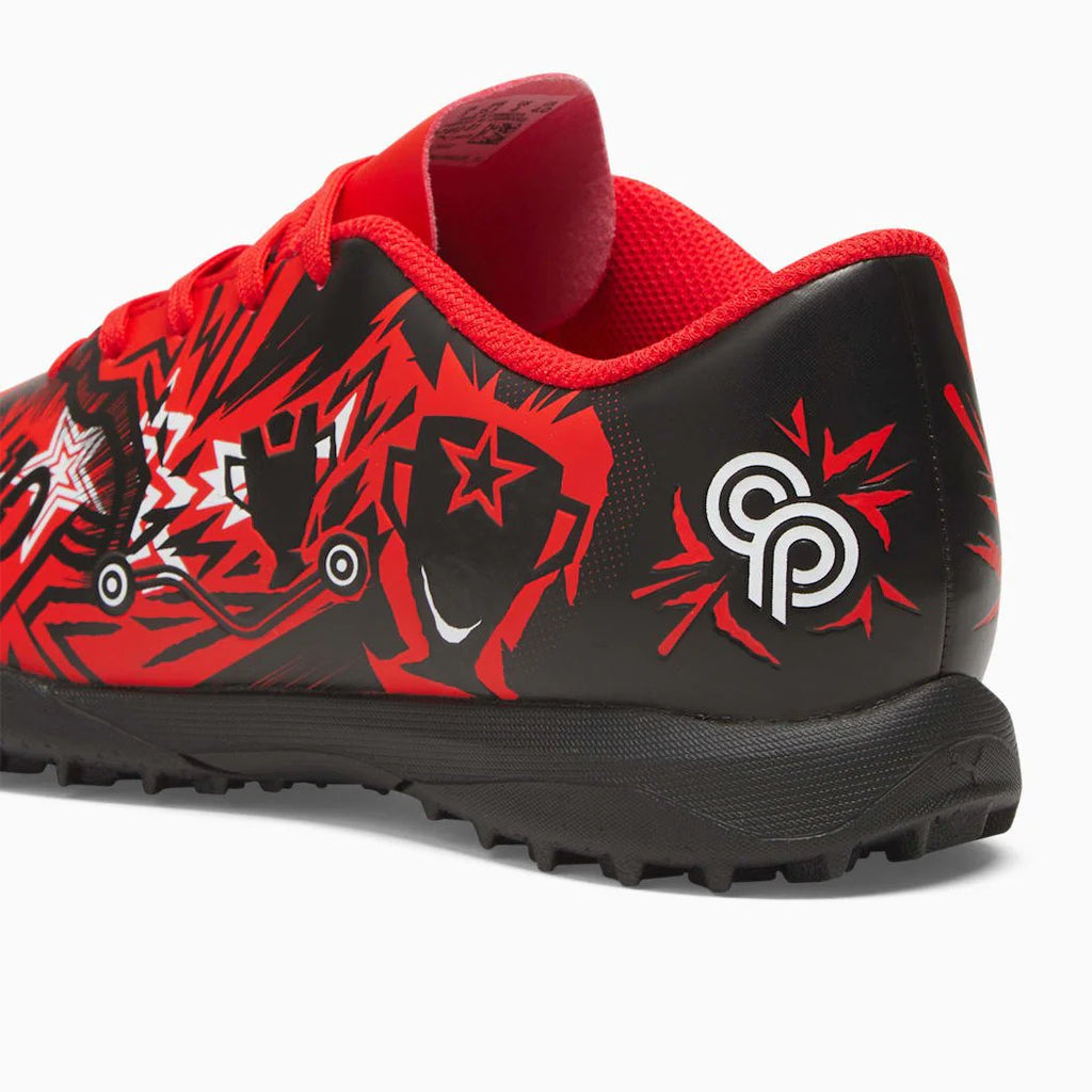 PUMA x Christian Pulsic ULTRA Play TT JR Turf Youth Soccer Cleats Red Black White
