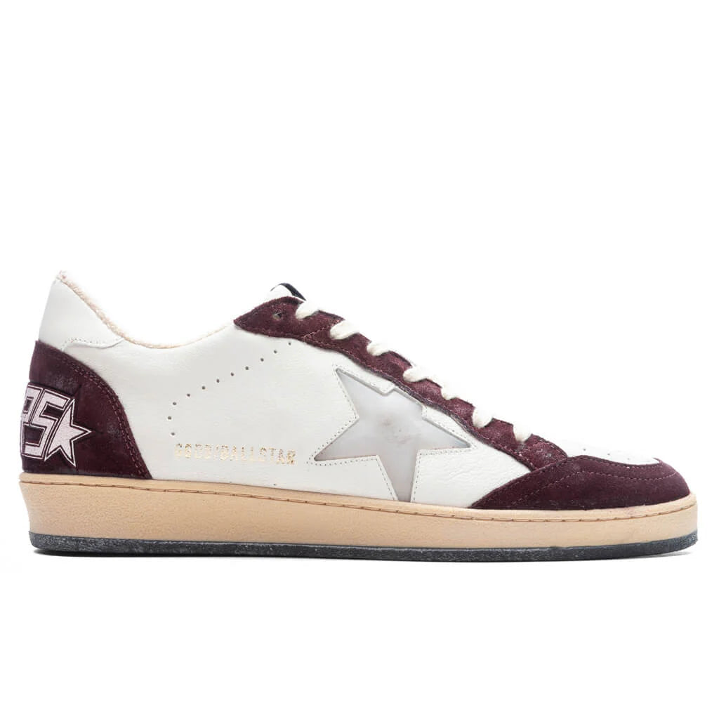 Ball Star Suede Sneaker Red Wine White