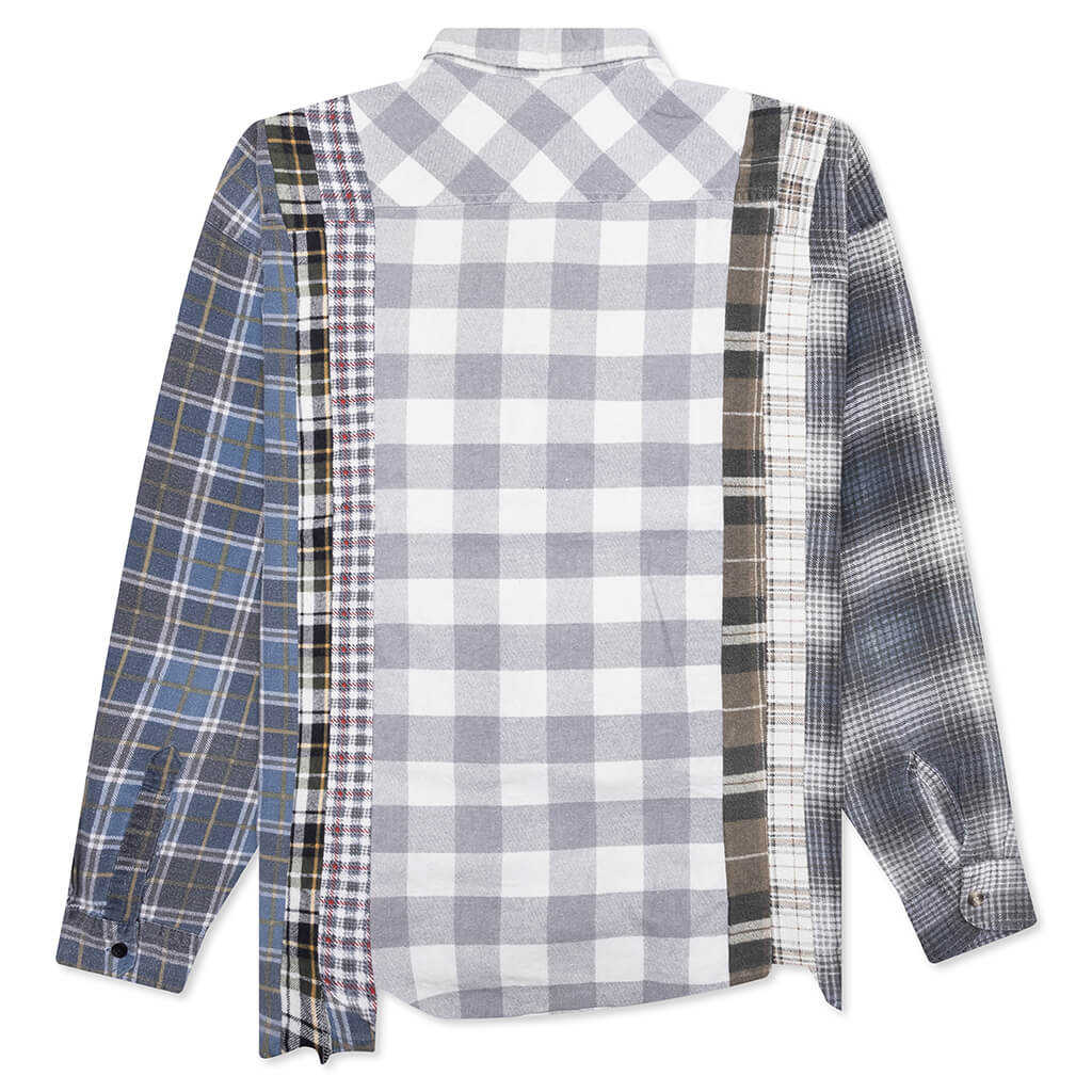 7 Cuts Wide Flannel Shirt Assorted