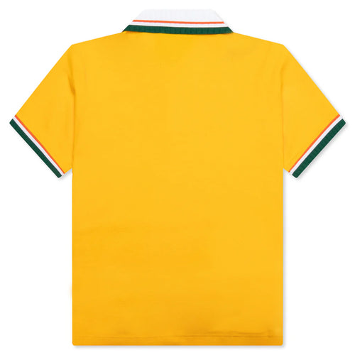 Textured Pique Polo Yellow