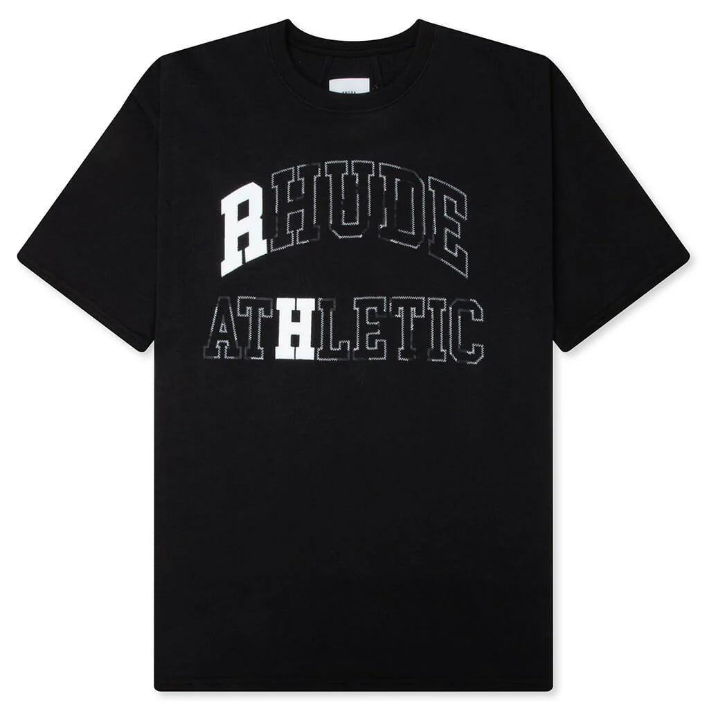 Rhude Athletic Tee Vintage Black White
