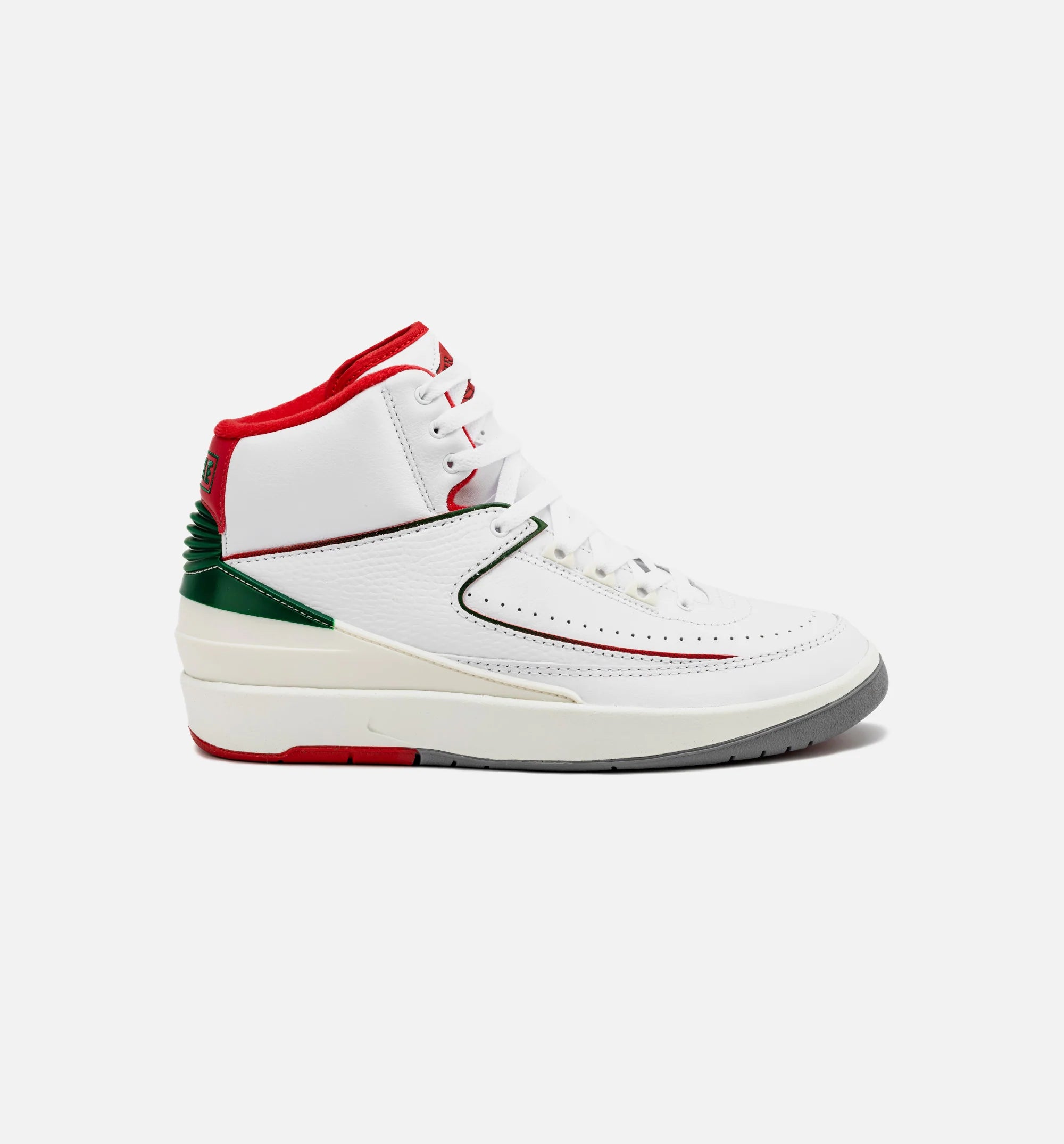 Air Jordan 2 Retro Italy Mens Lifestyle Shoe White Fire Red