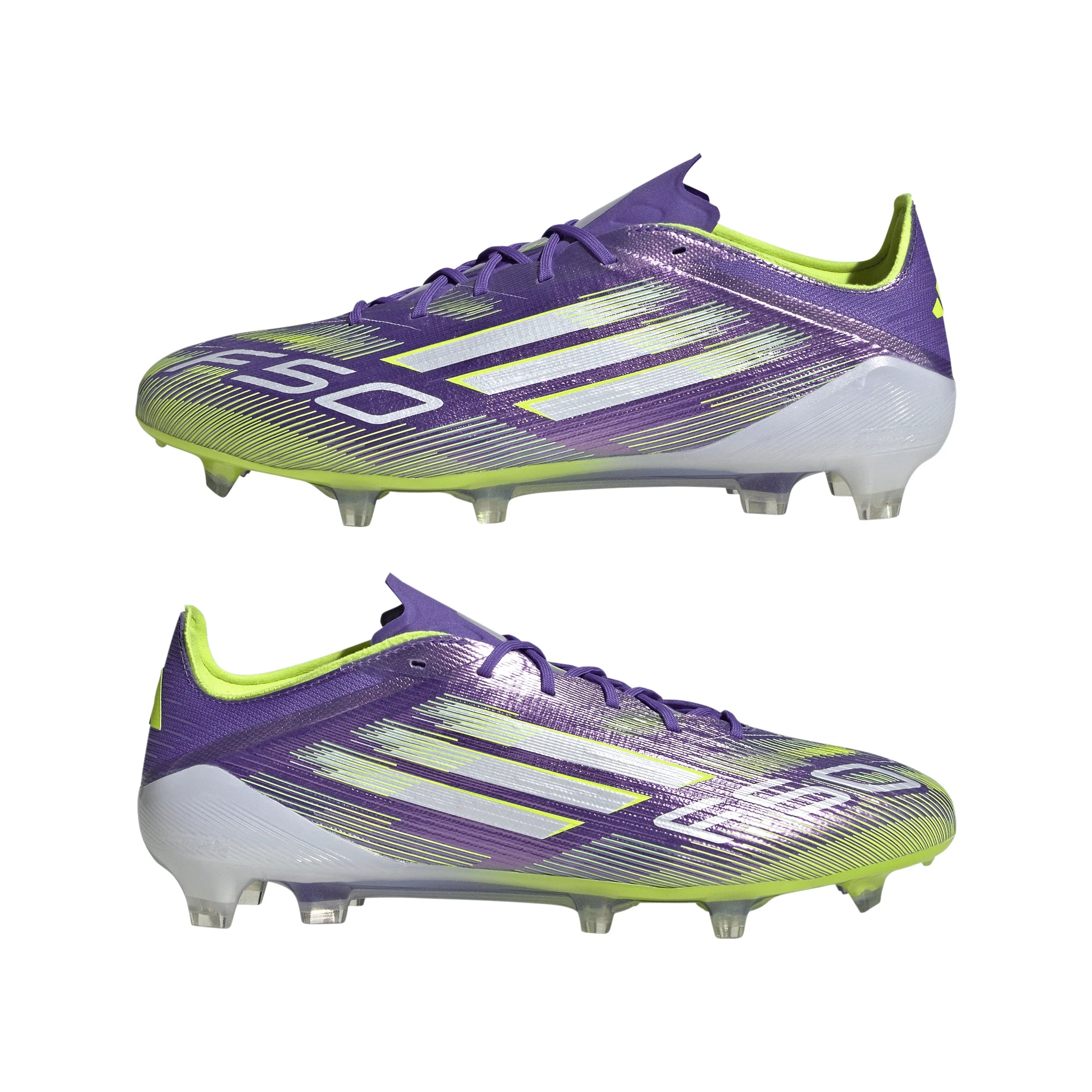 adidas F50 Elite Firm Ground Soccer Cleats Purple White Lemon