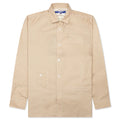 Two Tone Button Up Shirt Beige