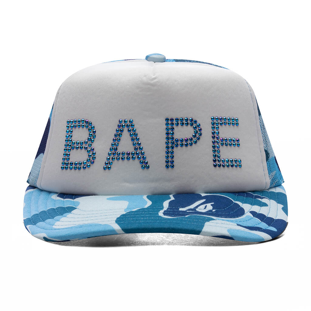 ABC Camo Crystal Stone Mesh Cap Blue