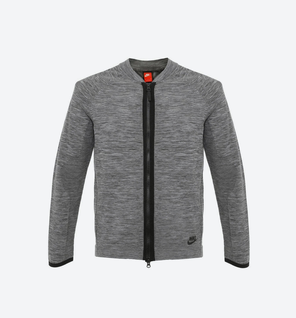 Sportswear Tech Knit Bomber Jacket Mens Dark Grey Heather Wolf Grey Anthracite Black