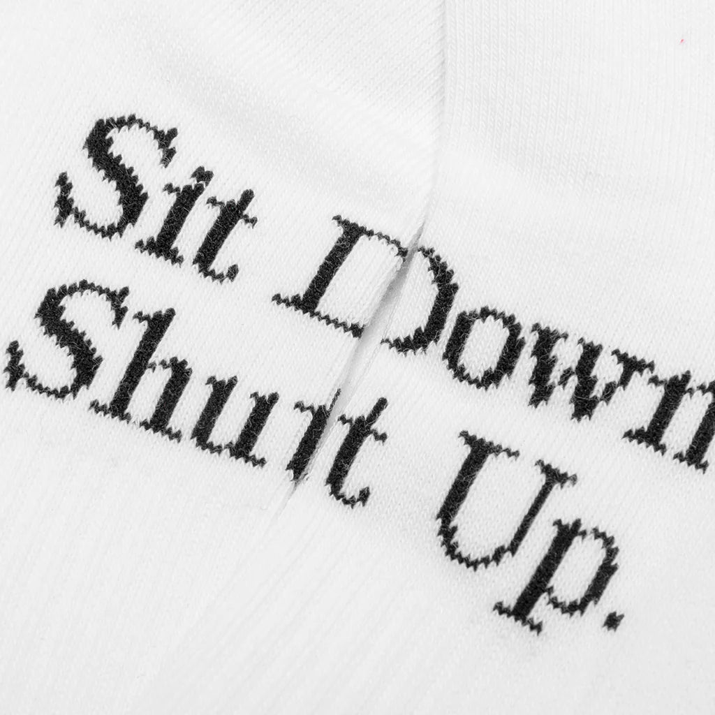 Saint Sit Down Socks White