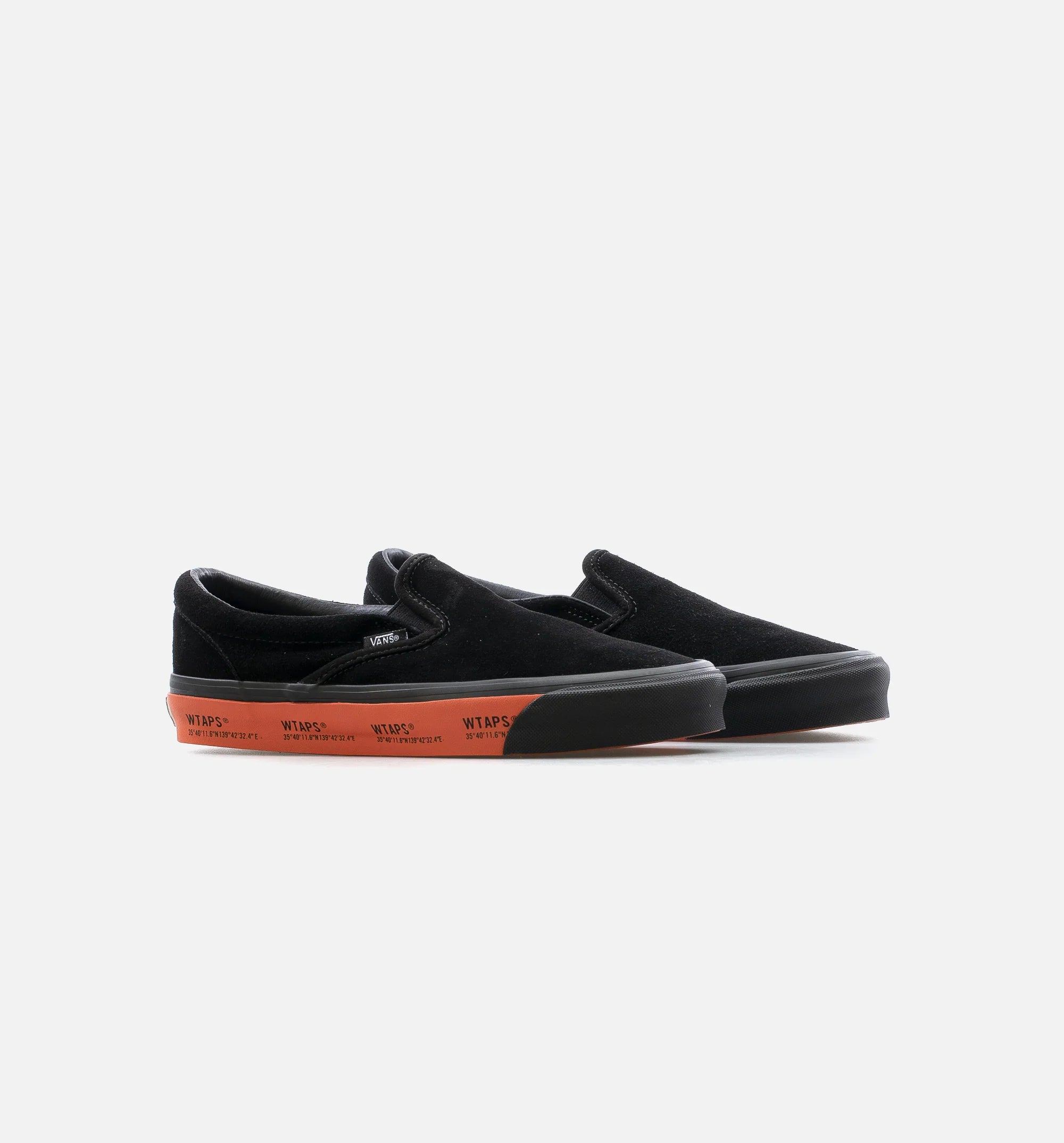 OG Classic Slip On WTAPS Mens Skate Shoe Black Orange