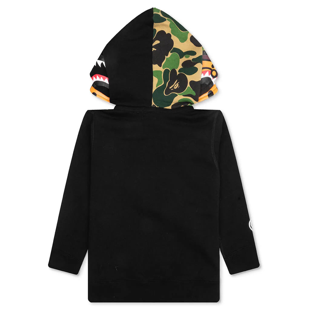 Kids Milo Shark Zip Double Hoodie Black